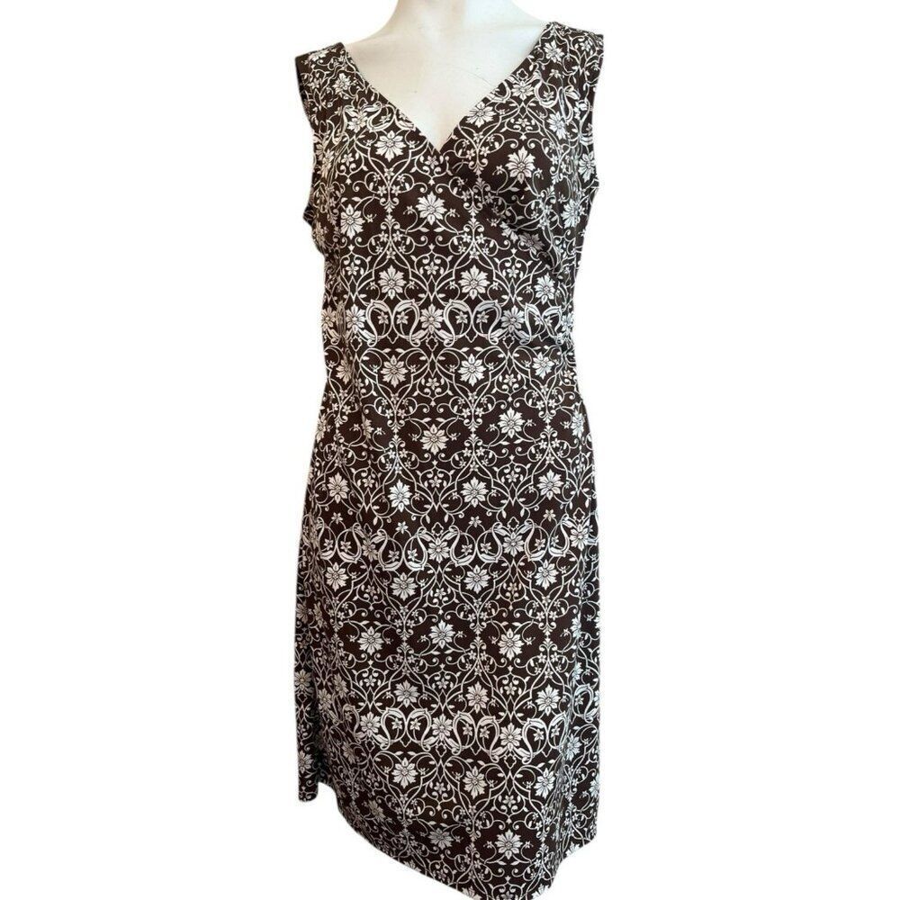 Ann Taylor Loft Size 8 Petite Surplice Bodice V Neck Empire Sleeveless Dress